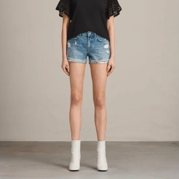 All Saints Pants - AllSaints Denim Shorts